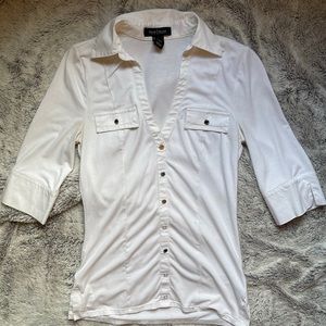 White House Black Market White button down XXS